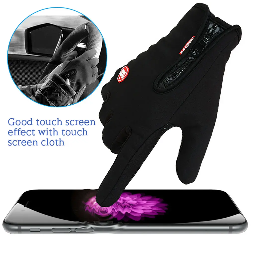 

2Pcs/Pair Cycling Gloves Winter Waterproof Warm Touch Screen Phone Gloves Outdoor Scooter Anti-slip Skiing Warm Gloves