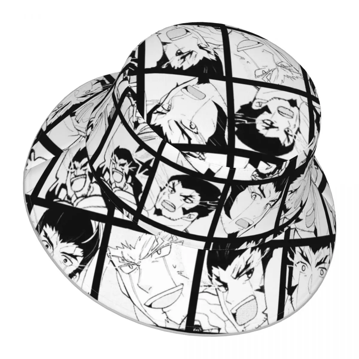 Danganronpa,Nekomaru Manga reflective Bucket Hat Men Women Bucket Hat Outdoor Sunscreen Beach Hat Sun Hiking Fishing Cap