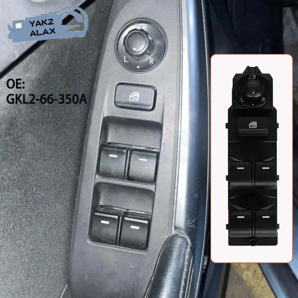 Фото Переключатель управления окном с левым рулем для Mazda 6 2014 2015 2016 GKL2-66-350A, кнопка регулятора электрического стекла 14 + 12 контактов FST-MA-1065 №1