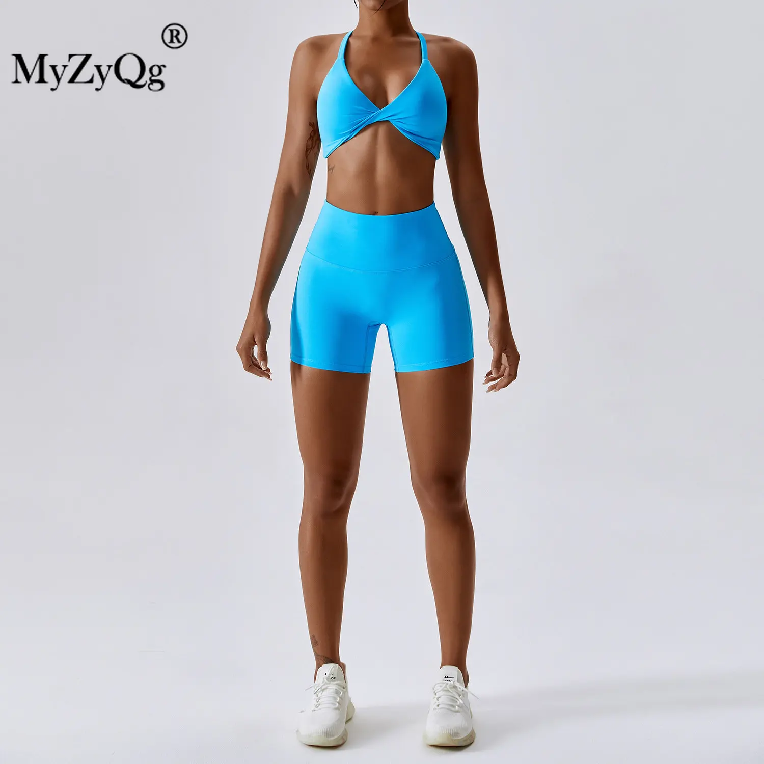 MyZyQg сильная поддержка женский спортивный комплект для йоги из двух частей