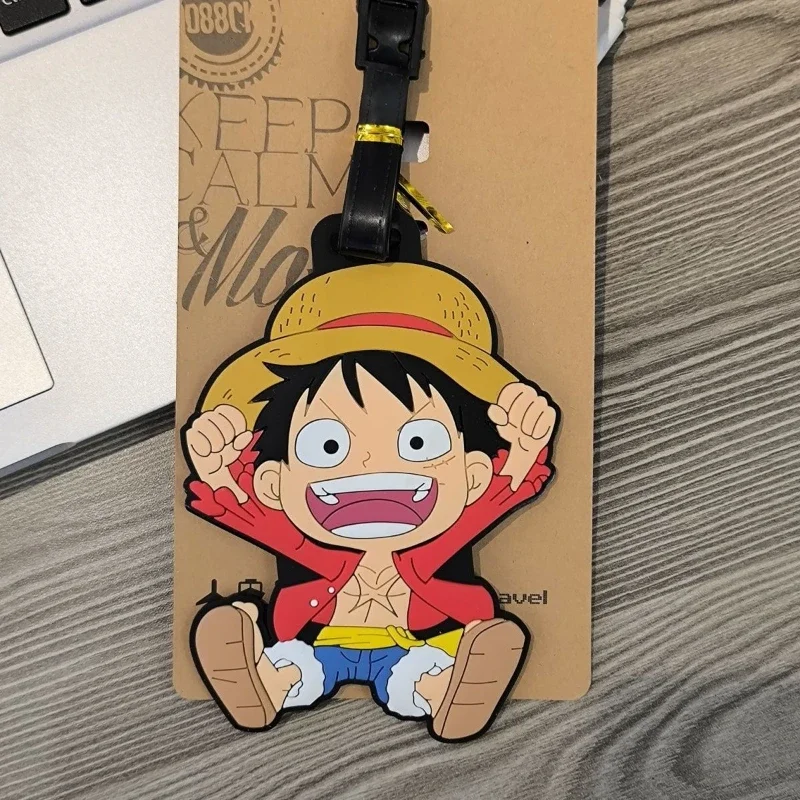 Фото Бирка для багажа «Аниме One Piece»: милые мультяшные персонажи Чоппер, Луффи, Зоро. Этикетка для чемодана, защита от потери, бирка для посадочного талона, для дорожной сумки. №4