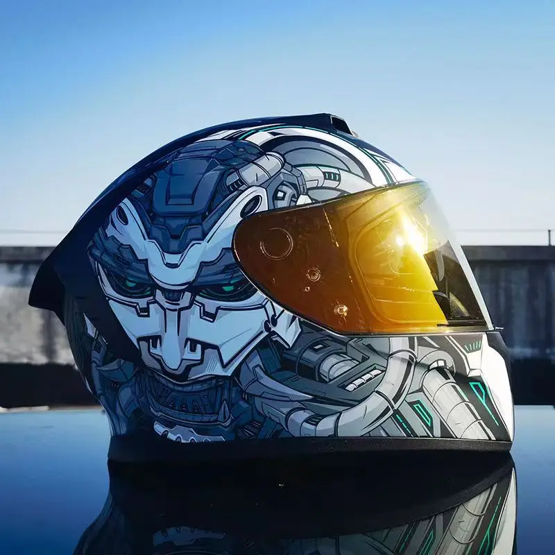 

Motorcycle helmets for men and women, full helmets, double lenses, riding personalized sports cars, new four seasons