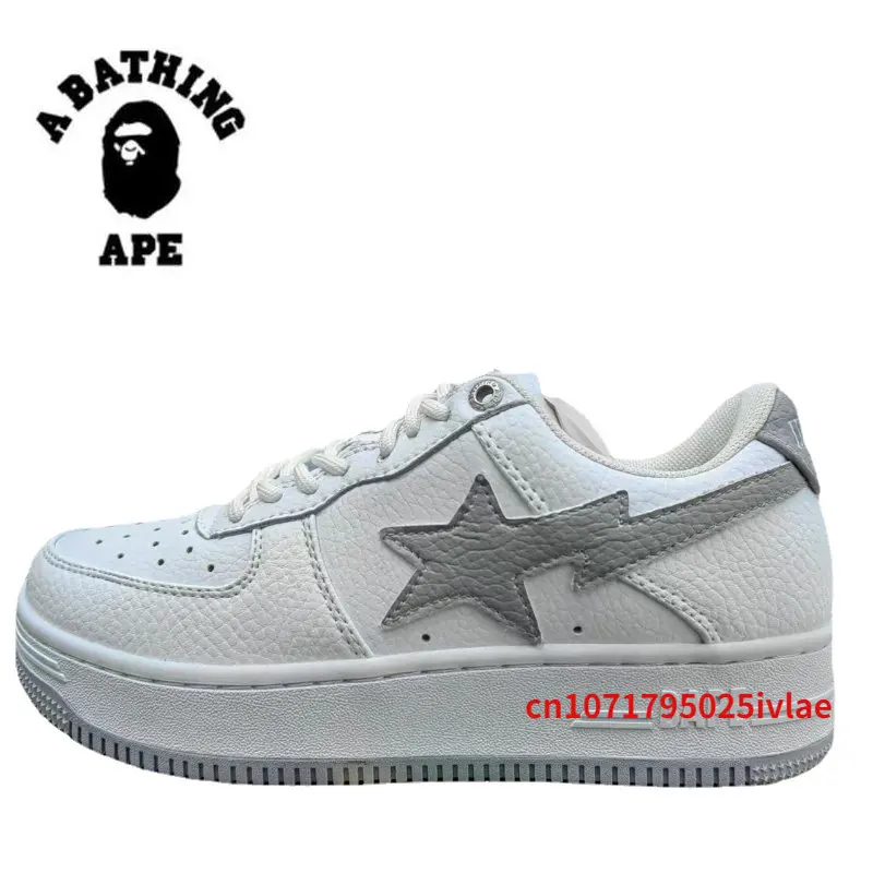 2023 A Bathing Ape Women Shoes Men Classic Fashion Sneakers Stars Comfortable Breathable Skateboard Shoes Outdoors Sports Shoes