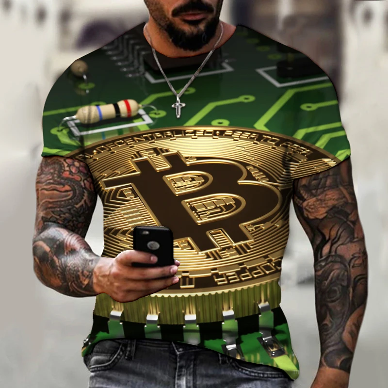 2022 Fashion Summer Men B Bitcoin BTC Cryptocurrency T-shirt Blockchain Christmas Size XXS-6XL |