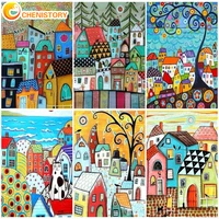 chenistory painting by numbers color house picture on canvas coloring by numbers handpainted diy for home decors wall art gift