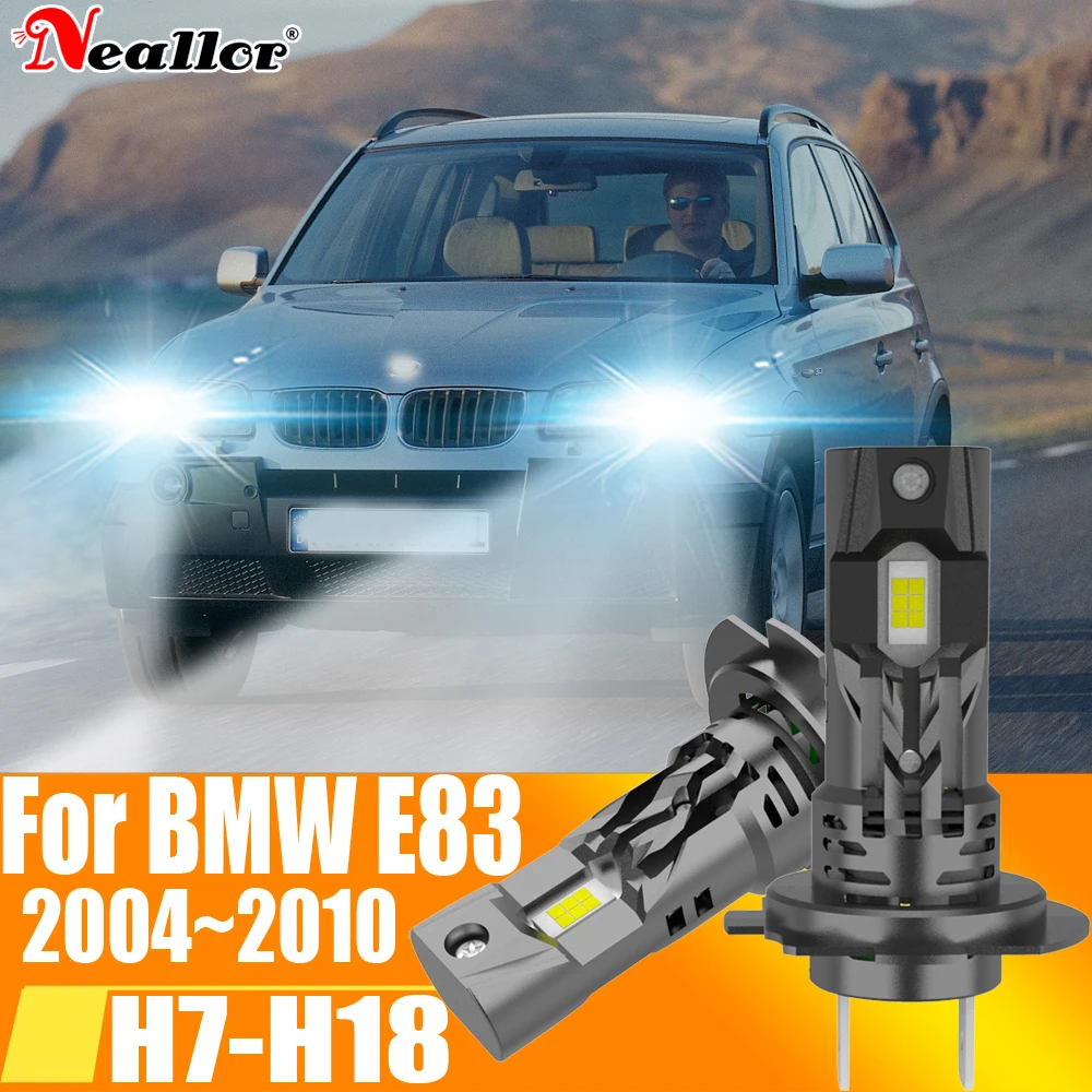 2 шт. Автомобильные светодиодные лампы H7 Canbus H18 6000K 12 В 55 Вт для BMW E83 X3 2004 ~ 2010