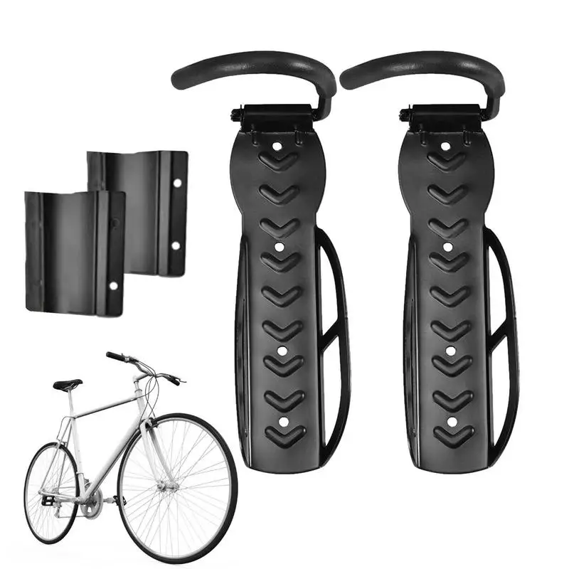 

Bicycle Hooks 2 PCS Bicycle Wall Hanger Heavy Duty 66 Lbs Bicycle Vertical System For Indoor Shed Bike Hanger For Mountain Bikes