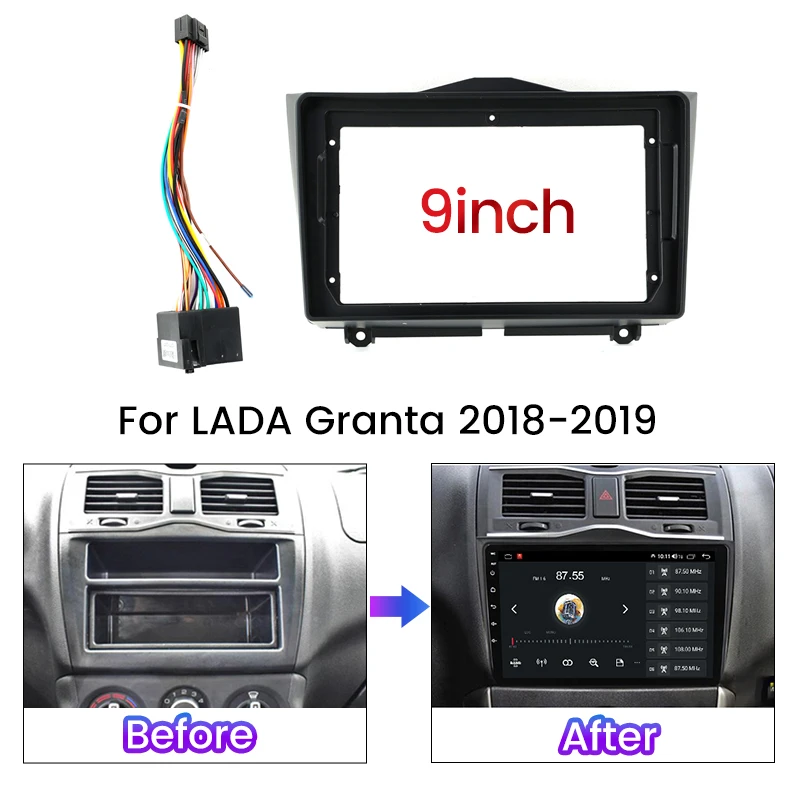 Автомобильный радиоприемник 2 Din рамка для LADA Xray X Ray 2015-2019 ВАЗ Granta Cross 2018 2019