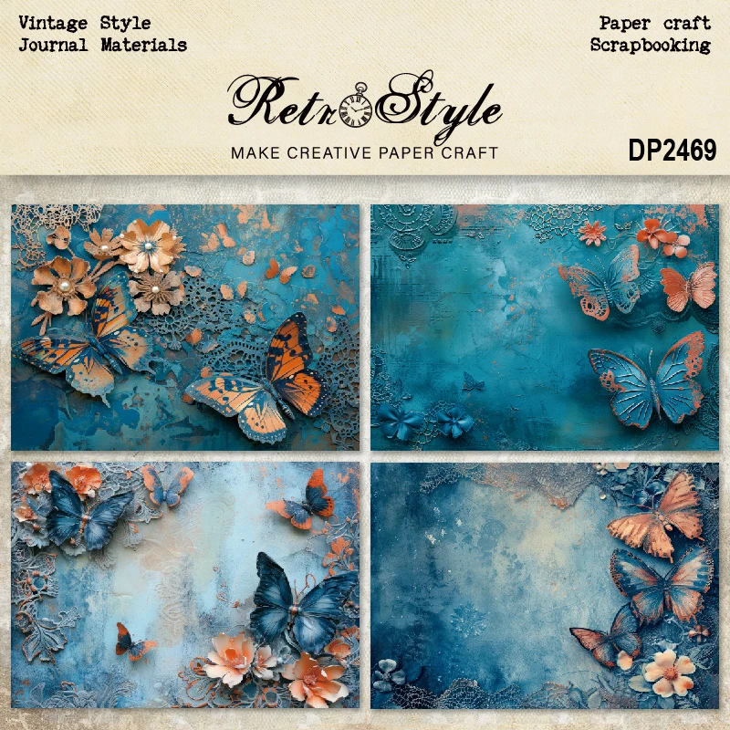 Panalisacraft 8 листов Размер A5 винтажный стиль скрапбукинг Узорчатая бумага необычная