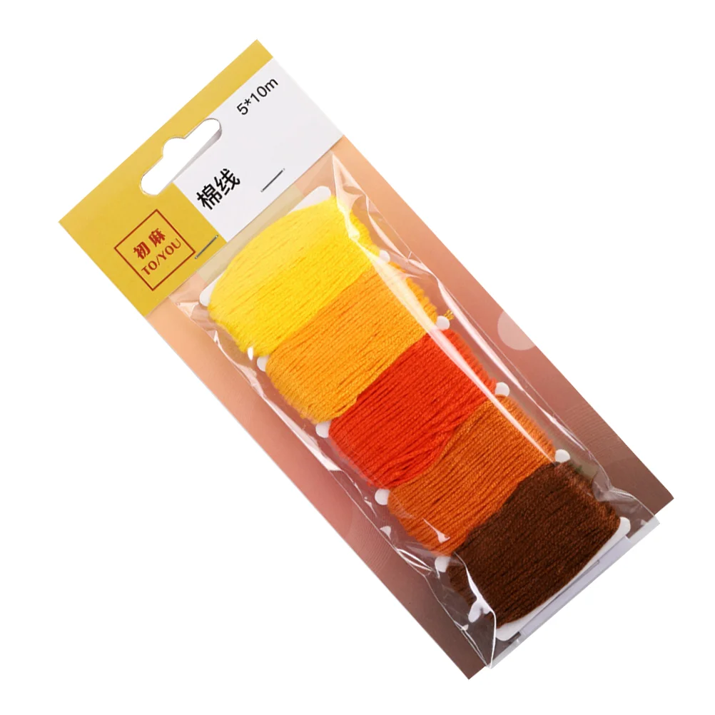 

Thread Floss Friendship Bracelets Embroidery Sewing Color Cotton Crafts Gradient Portable Cross Rainbow String Set Manual Diy