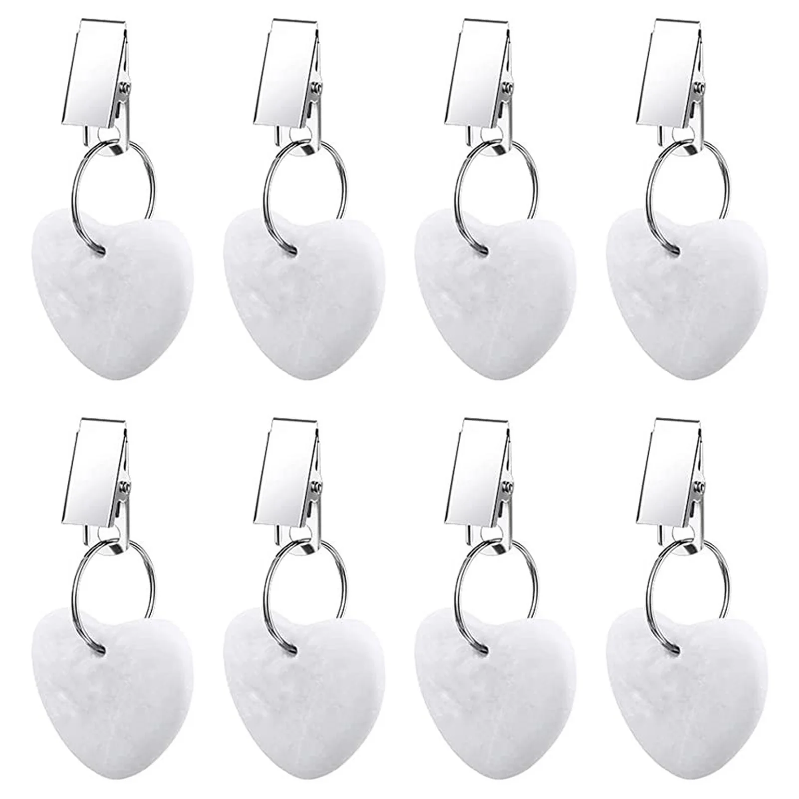 

8pcs With Clip For Picnics Restaurant Party Outdoor Kitchen Tablecloth Weights Marble Practical Hotel Home Reusable Pendant