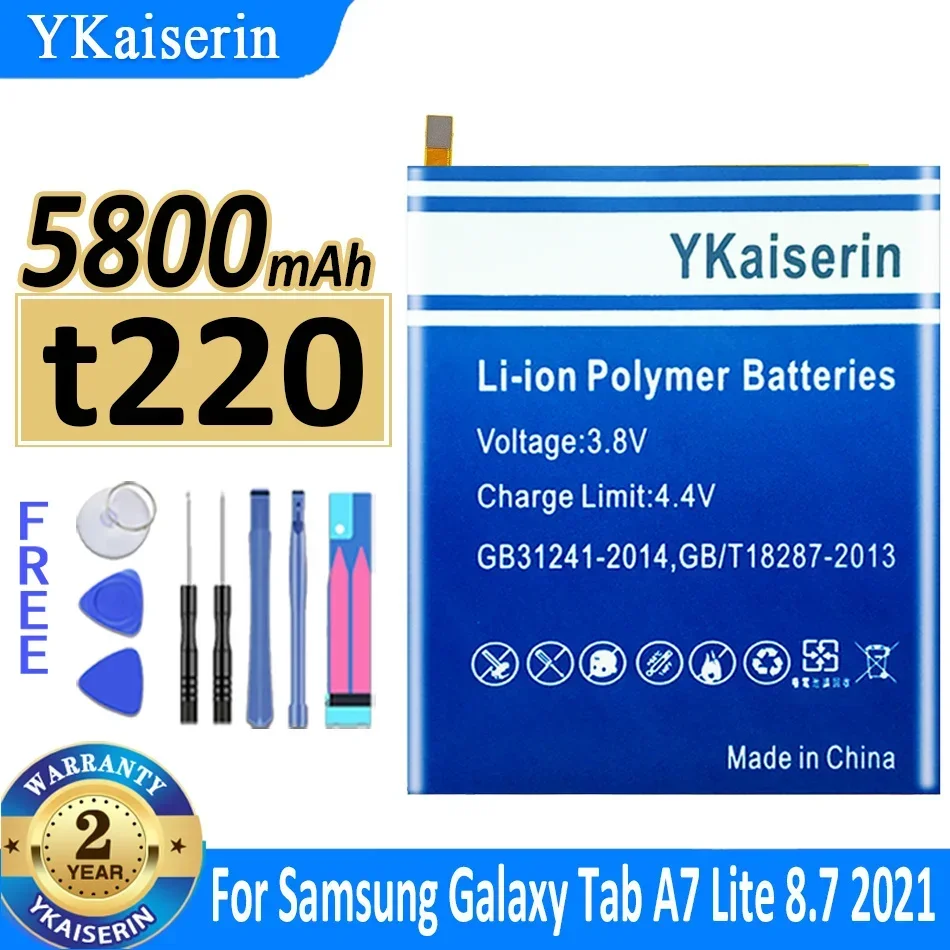 Аккумулятор YKaiserin t220 емкостью 5800 мАч для Samsung HQ-3565N HQ-3565S Galaxy Tab A7 Lite 8 7 2021 SM-T225N SM-T225C