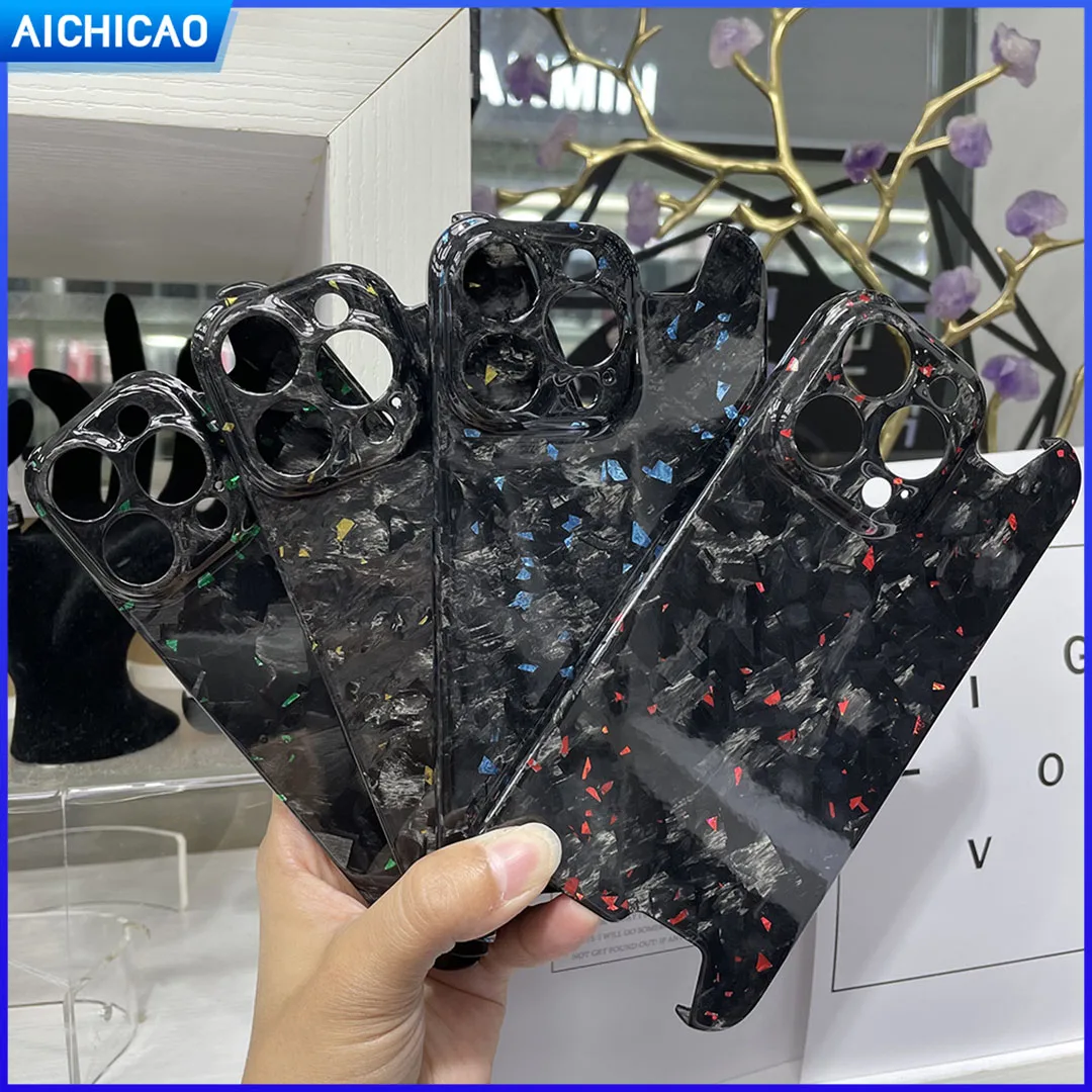 Чехол ACC-Real из углеродного волокна для iPhone чехлы 15 Pro Max тонкий прочный аккуратно