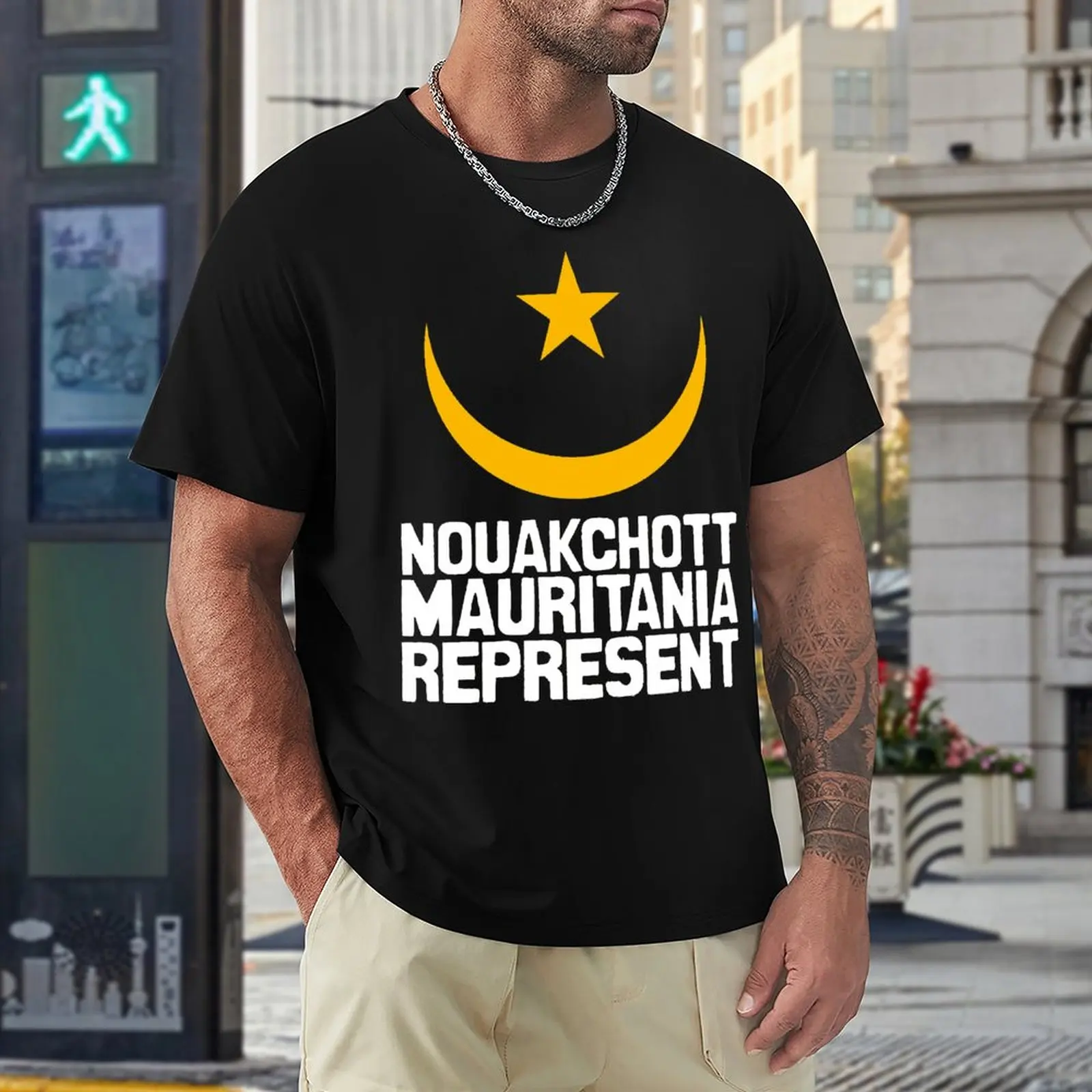 

Creative Mauritania Representes Essential Top Tee High Quality Travel Eur Size