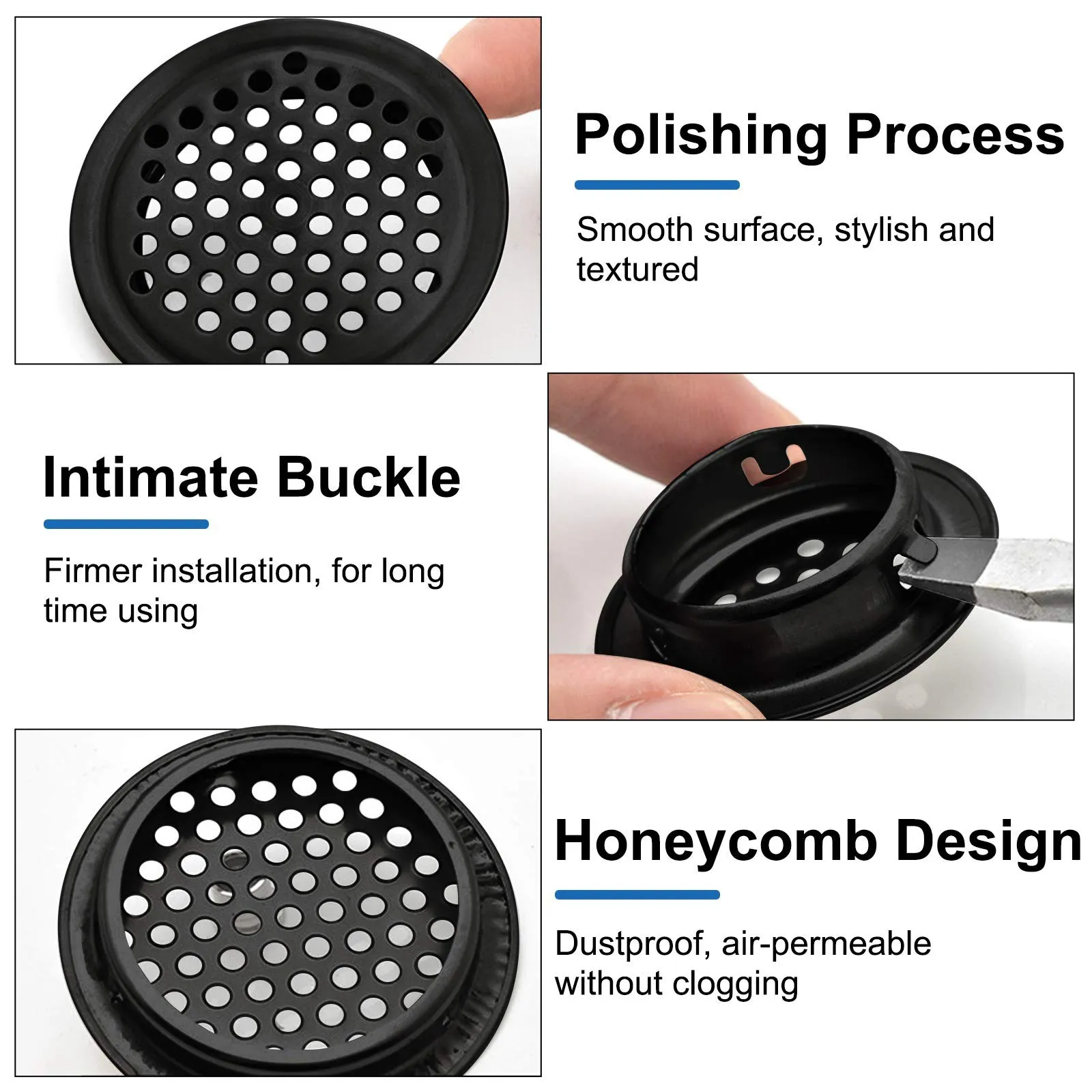 Вентиляционная жалюзи 50 шт. 35 мм нержавеющая сталь круглая сетка потолочная