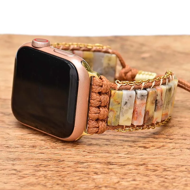 

Strap for Apple Watch band 7 41mm 45mm 42mm 38mm Retro Bohemian braided solo Bracelet iwatch serie 7 6 5 4 3 Se band 44mm 40mm