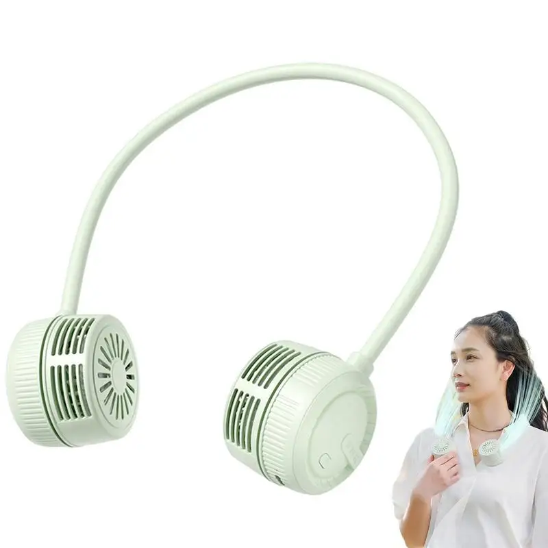 

Around Neck Fans Hands-Free Bladeless Fans With Three-speeds Change Wearable Personal Fan Leafless Neck Air Conditioner For