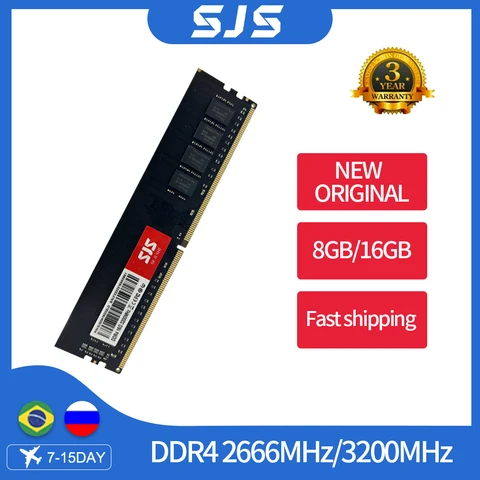 Память для настольного компьютера SJS DDR4 16 ГБ 8 ГБ 3200 МГц Новая Память Dimm оперативная память PC4 настольная игровая память поддержка материнской платы DDR4 память