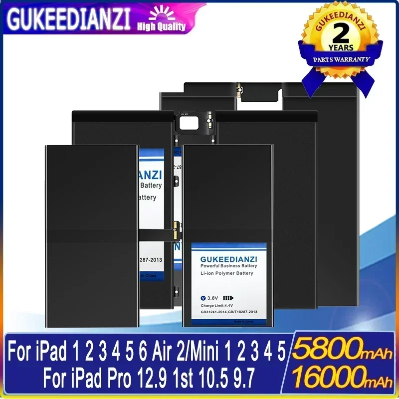 Сменный аккумулятор для IPad 1 2 3 4 5 6 Air Mini Pro 12 9 1st/10 A1701 A1709 7 + Бесплатные инструменты