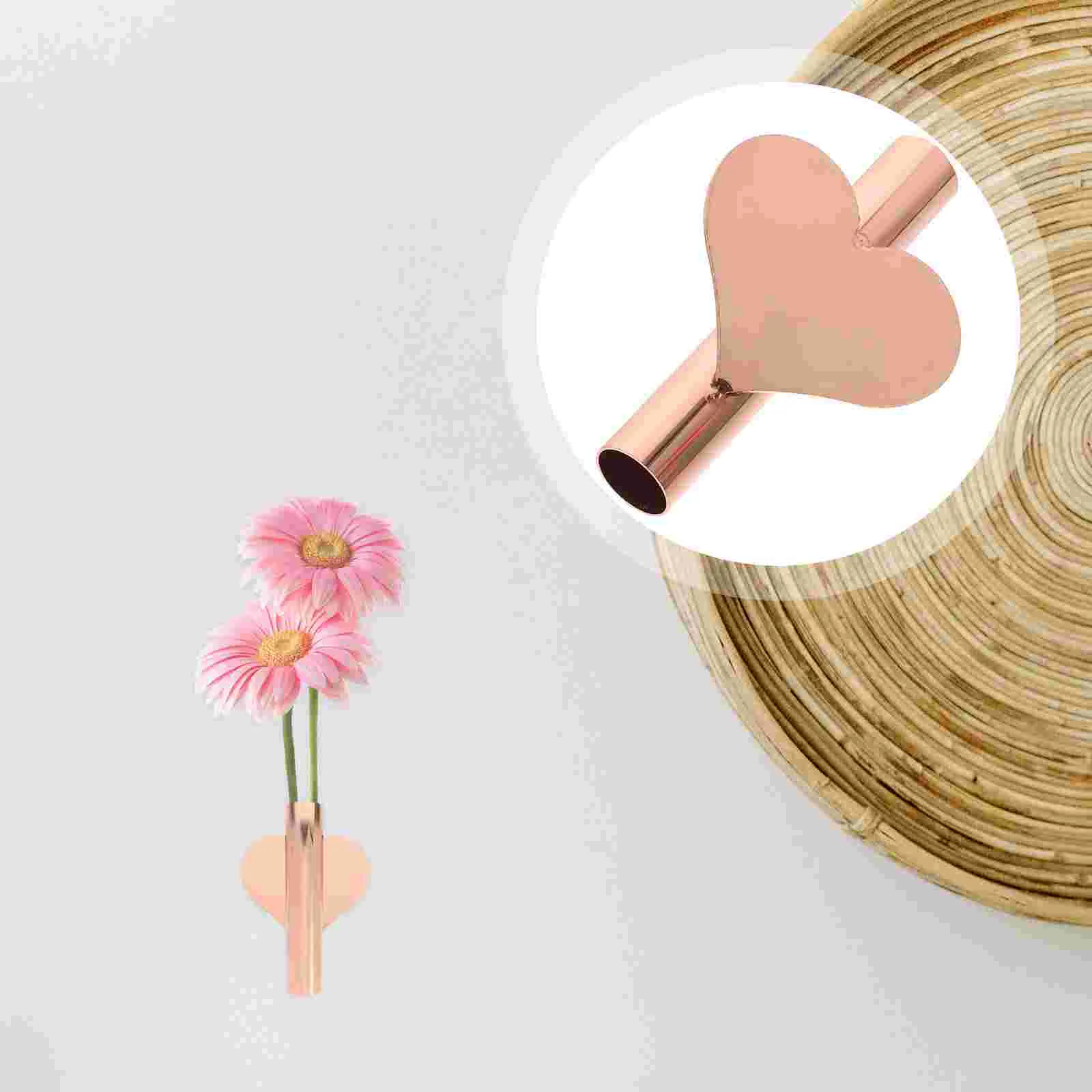 

Dried Flower Stand Wall Mounted Mini Tube Metal Cute Vase Display Vases Decor Small