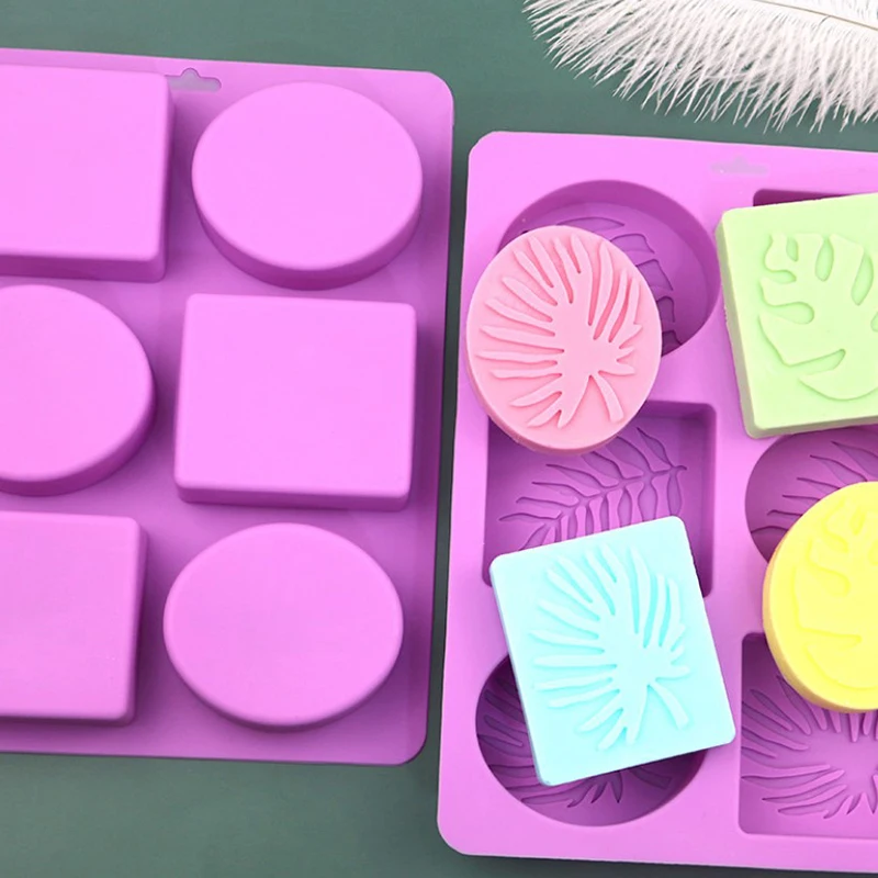 

6 Cavities Palm Olive Leaves Shape Silicone Soap Mold DIY Handmade Cake Soap Molds Palm Leaf Soap Craft Molds Baking Accessories