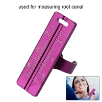 2pcs portable dental finger ring ruler aluminum alloy endodontic root canal measuring scale oral gauge dentist instrument tools