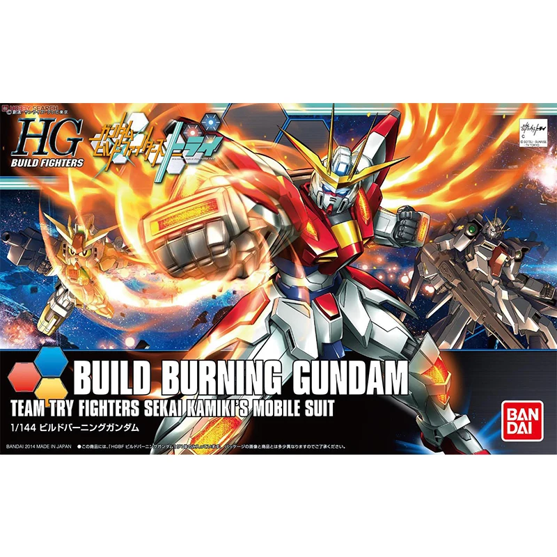 Bandai оригинальная модель Gundam HG HGBF 018 1/144 сборка горящий солдат мобильный костюм