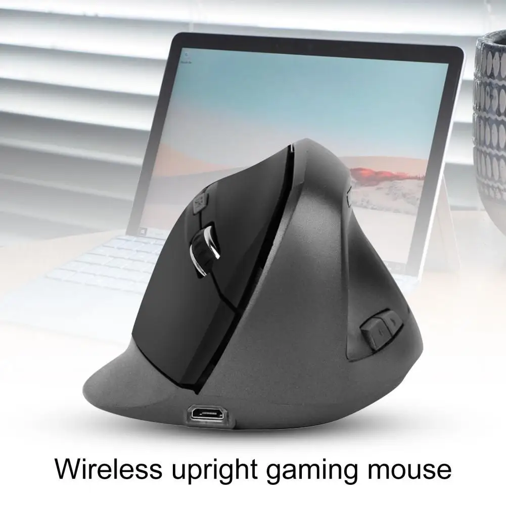 Wireless Mouse Vertical Gaming Mouse USB Computer Mice Ergonomic Desktop Upright Mouse 1600DPI Rechargeable Gaming Mouse