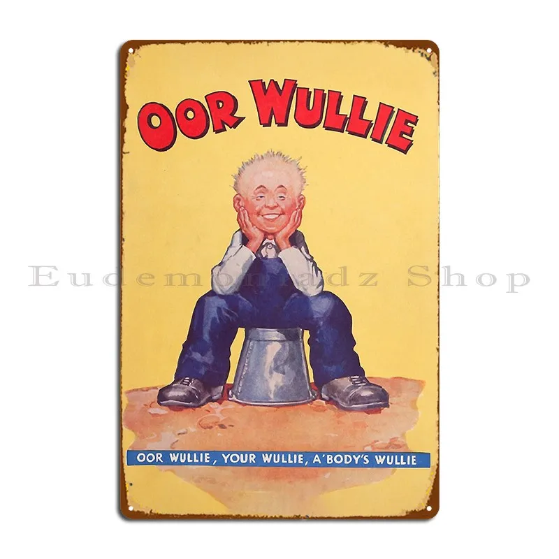Oor Wullie 1941 винтажный принт классический металлический знак персонализированная
