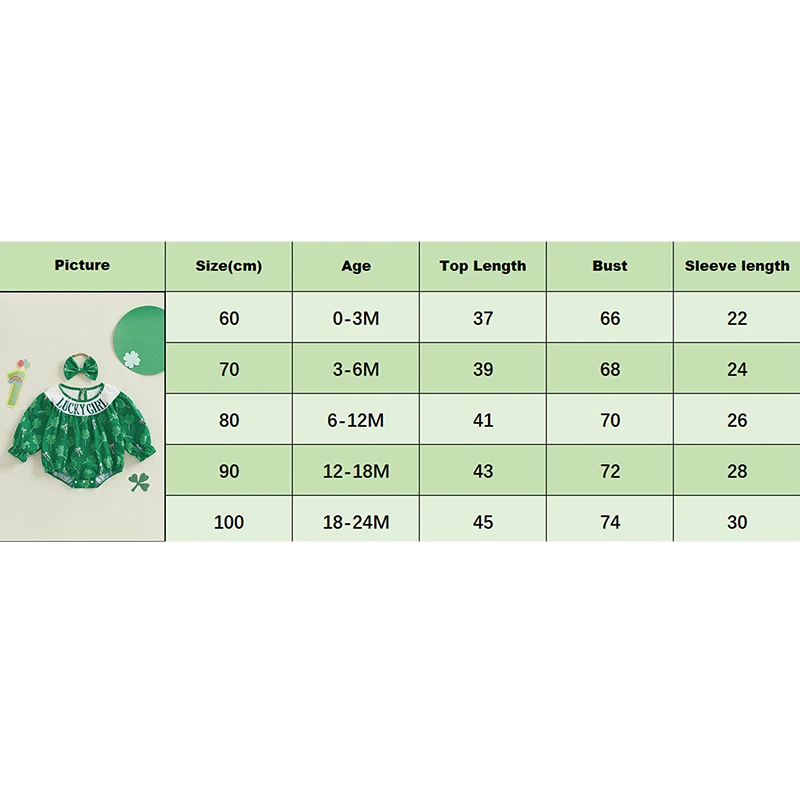 OPPERIAYA одежда для маленьких девочек зеленый трилистник вышивка букв круглый вырез