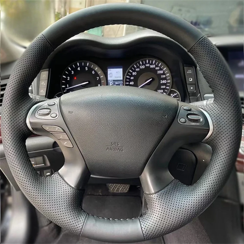 

Автомобильный чехол на руль из микрофибры, кожаные аксессуары для Infiniti JX35 M35 M25 M56 Q70 QX60 Nissan Murano Pathfinder