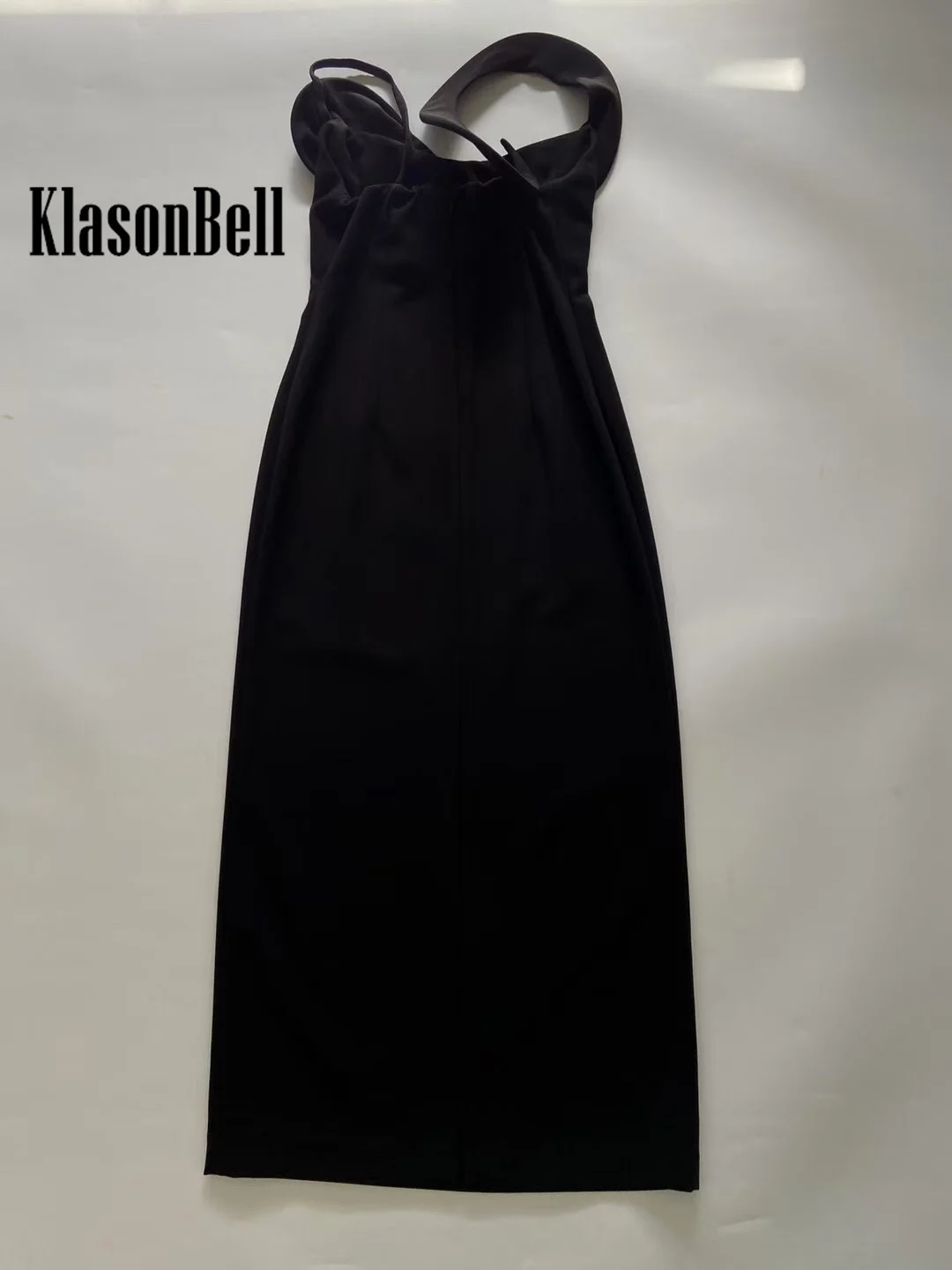 12.16 KlasonBell модное вечернее платье миди с цветочным украшением асимметричное