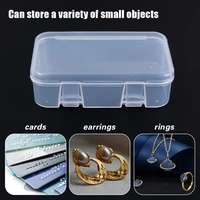 mini plastic box rectangular box transparent box packing box storage box dustproof durable strong jewelry storage case container