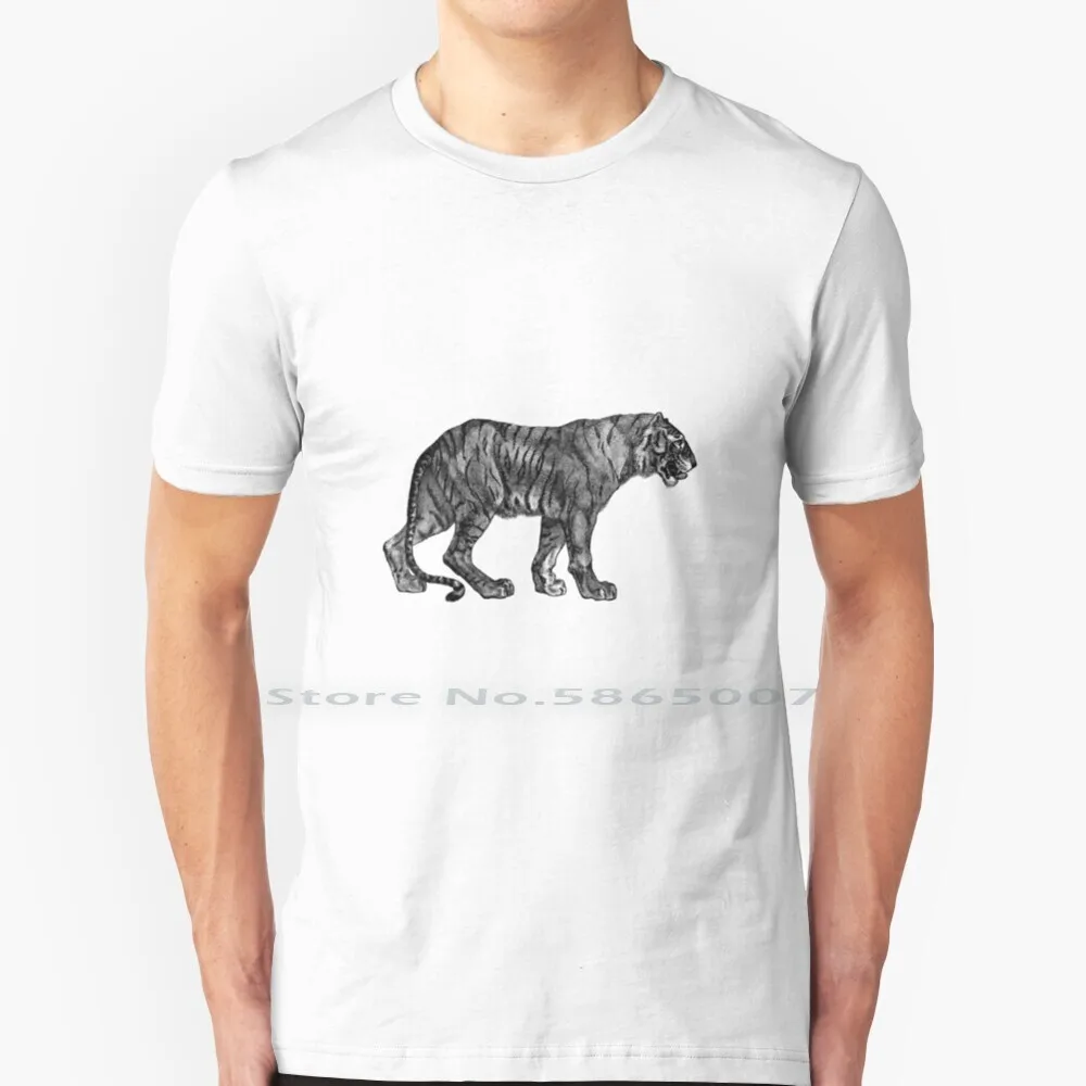 

Painted Black Tiger T Shirt 100% Cotton Tiger Goes Zoo Savannah Hunts Hunter Tiger Love Painted Tiger Painted Black Tiger Old