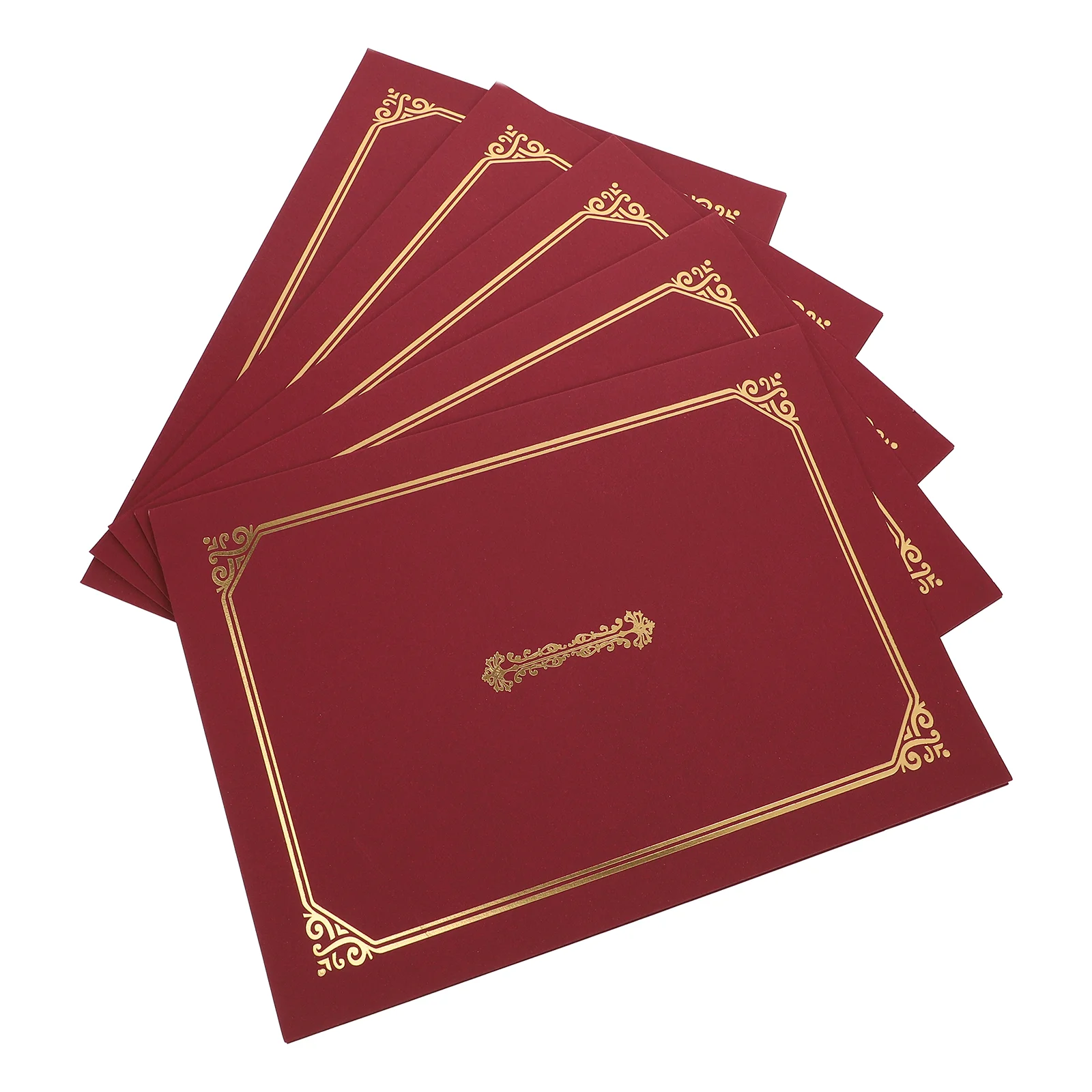 5 Pcs Diploma Binder Black Folders Diploma Holder Graduation Certificate Holders Paper Certificate Covers Metal Folder