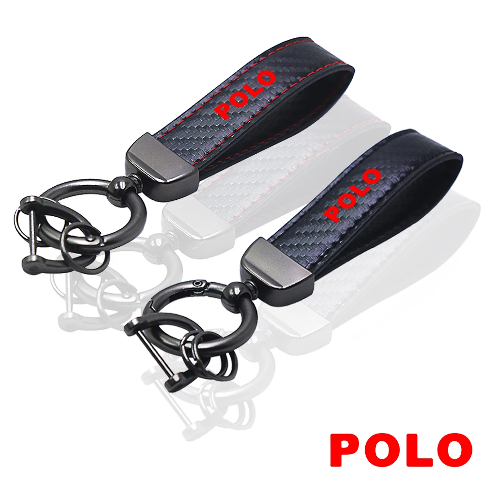 

for vw Volkswagen polo r rline car Key chain Rings carbon fiber keychain Car Accessories