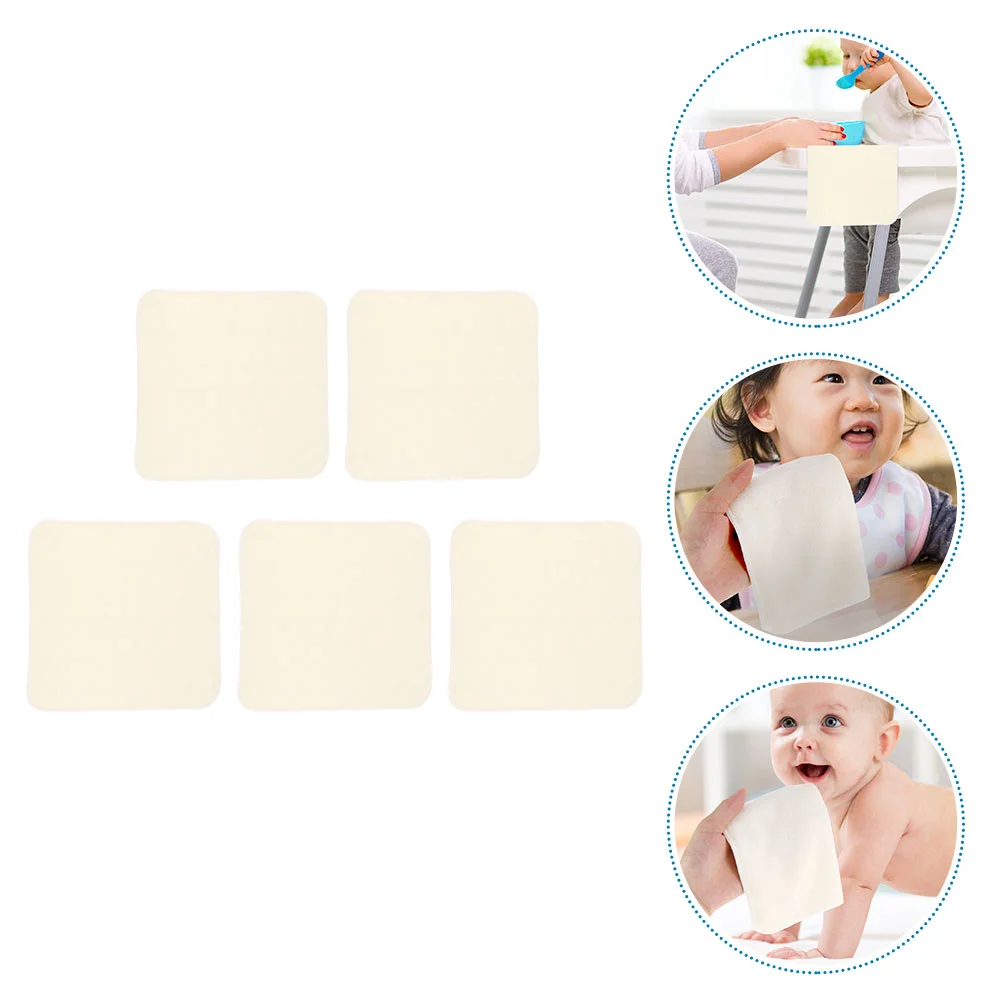 

5pcs Baby Wipes Washable Saliva Towel Face Wipes Handkerchief for Toddler Infant