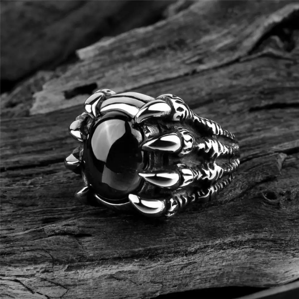 Новое модное мужское кольцо в стиле хип-хоп рок с когтями дракона ретро панк