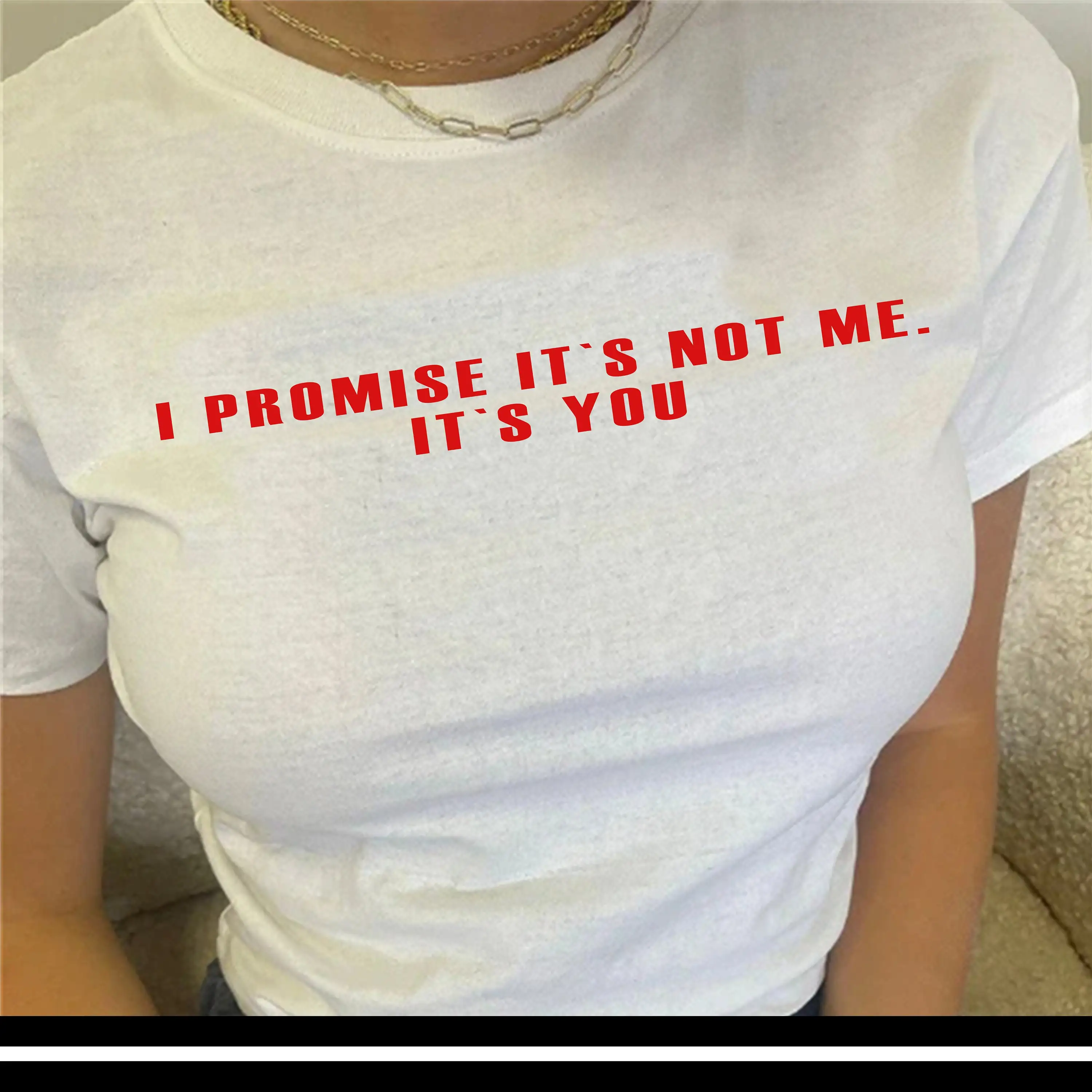 Это не я футболка в стиле 1920-х эстетика обещаю 90-х годов Y2K