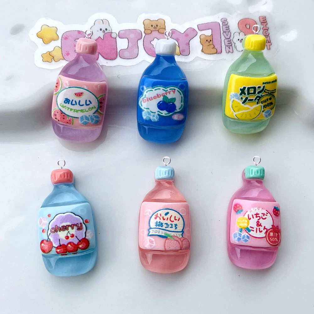 

10 шт. Симпатичные Подвески в виде бутылки для фруктов для сережек, брелок для изготовления ювелирных изделий, подвески в виде сока бергранги...