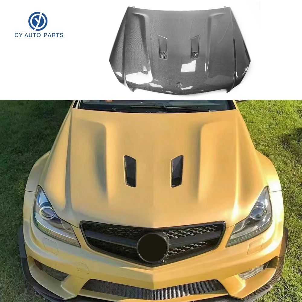 

W204 C63 крышка капота из углеродного волокна для Mercedes Benz C lass W204 C63 крышка автомобильного двигателя