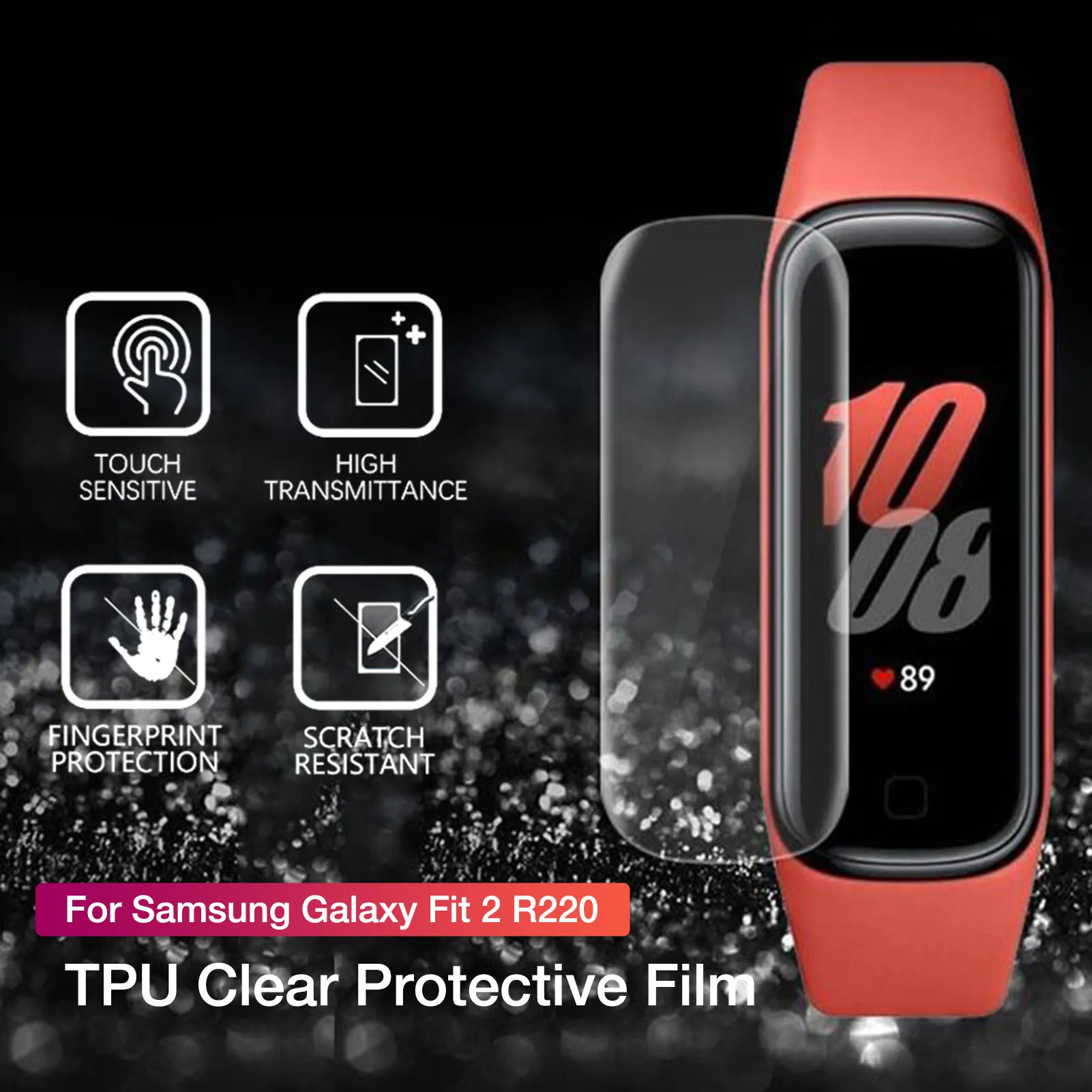 Новая мягкая прозрачная защитная пленка из ТПУ для смарт-браслета Samsung Galaxy Fit 2 -