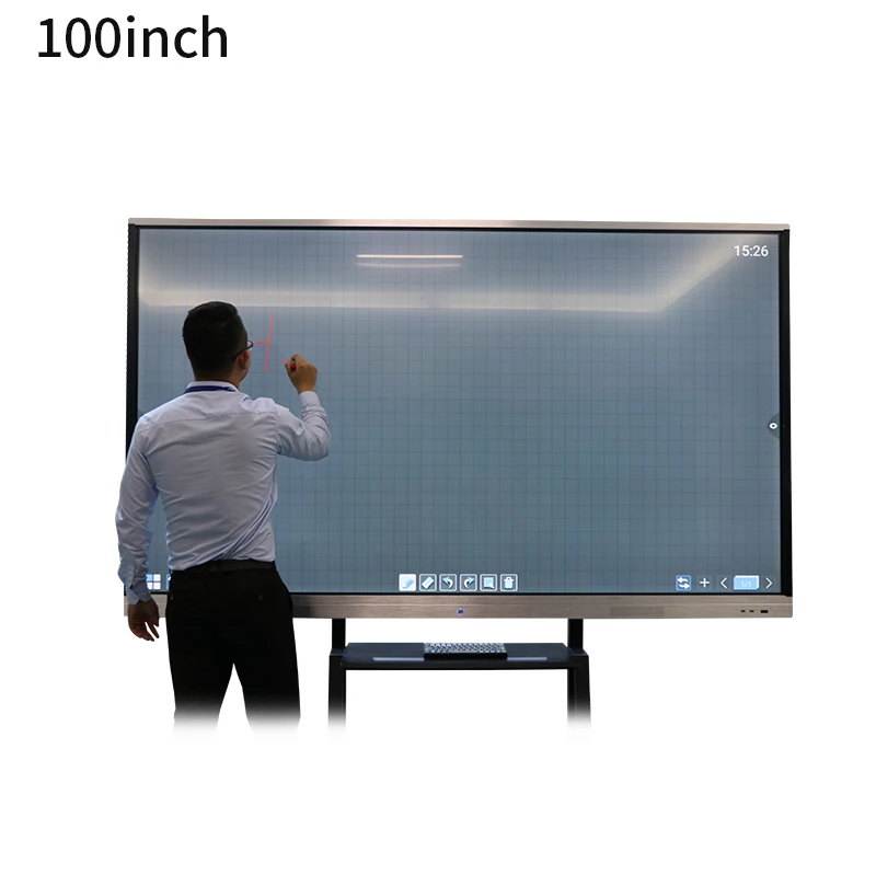 Monitor 100 inch Anti glare touch panel Smart tv 55 65 75 86 100 educational whiteboard for classroom