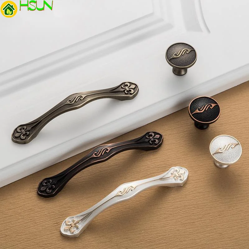 

European style drawer handle antique wardrobe door handle pattern of old cabinet door handle