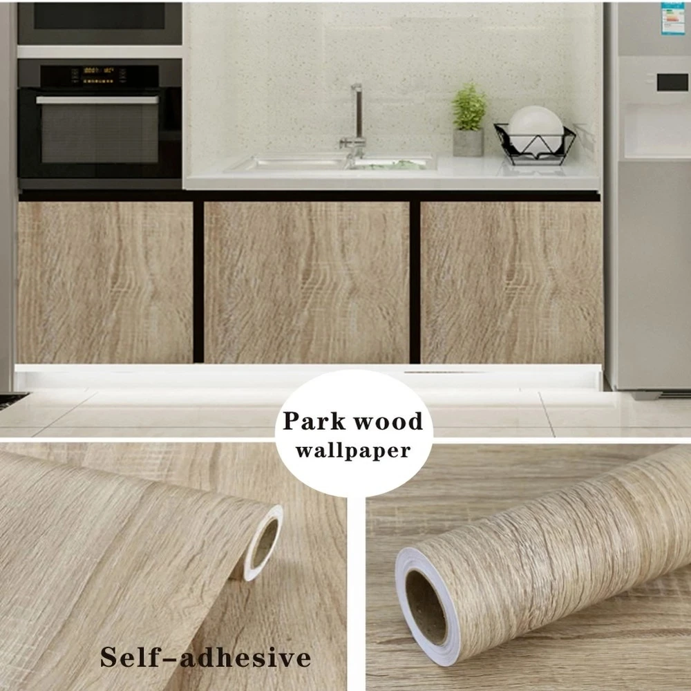 

Wood Grain PVC Stickers For Wardrobe Cupboard Table Furniture Waterproof Self Adhesive Wallpaper Home Decor Wall Papers