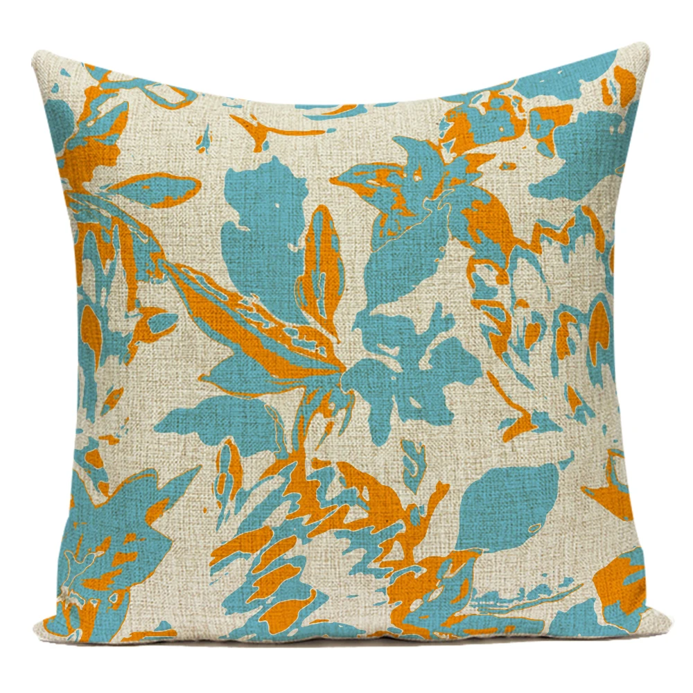 

Sofa Floral Colorful 45x45 Home Decor Upholstery Flower Decorative Pillows Pillowcase Cushion Cover Artistic Textile 2023 E2166