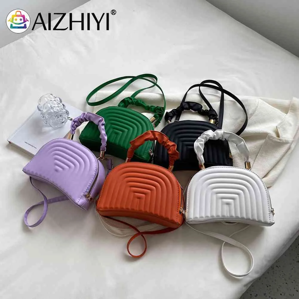 

Niche Designer Shoulder Handbag Women Semicircle Pleated Crossbody Bags Leisure Handbag for Women Traveling