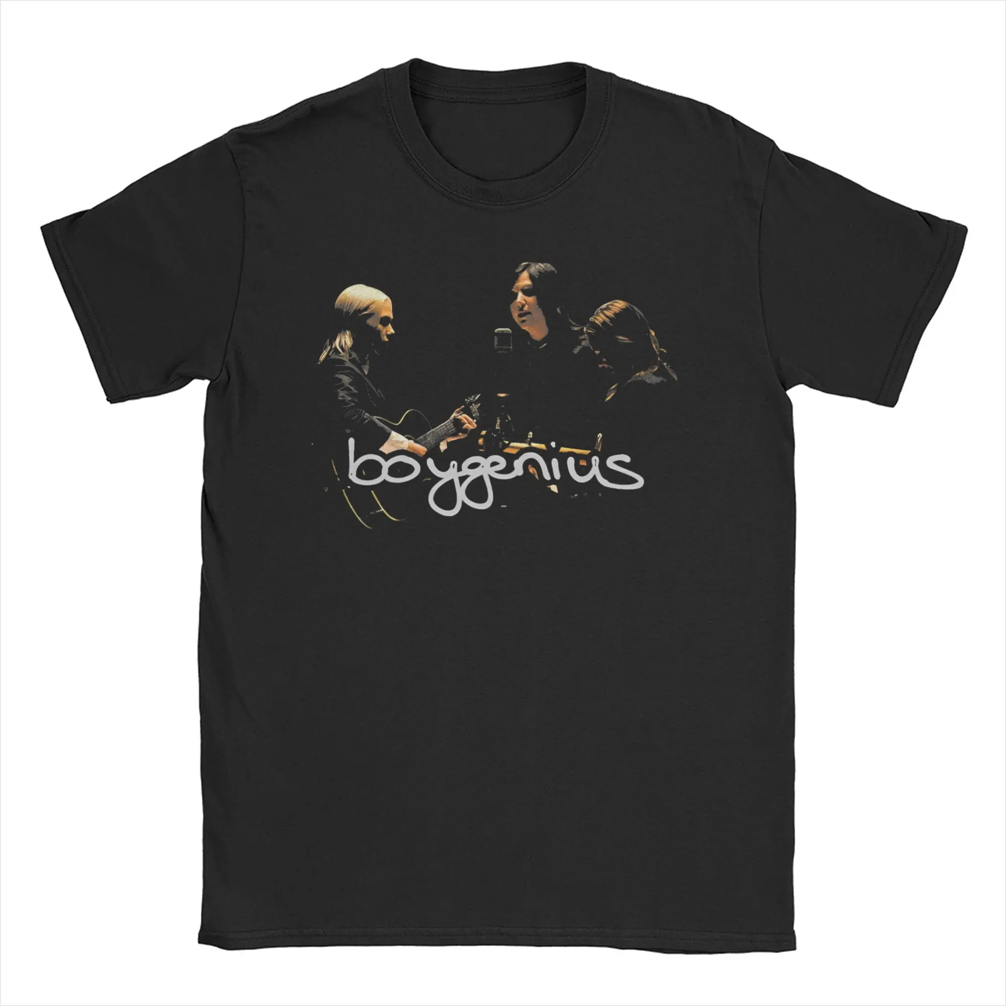 Boygenius Music Band T Shirts for Men 100% Cotton Cool T-Shirts Crew Neck Tee Shirt Short Sleeve Tops Plus Size