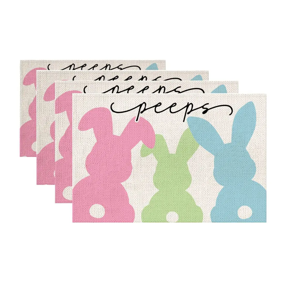 

Коврик-подставка с пасхальным рисунком кролика, украшение для стола на день рождения, пасхальный домашний коврик с рисунком мультяшного кр...