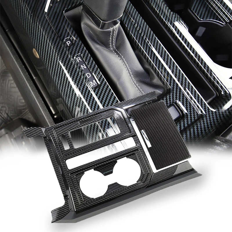 

tantan Car Interior Central Console Gear Shift Panel Sticker Cover For Ford F150 Raptor 4x4 Pickup Carbon Fiber Automotive Parts
